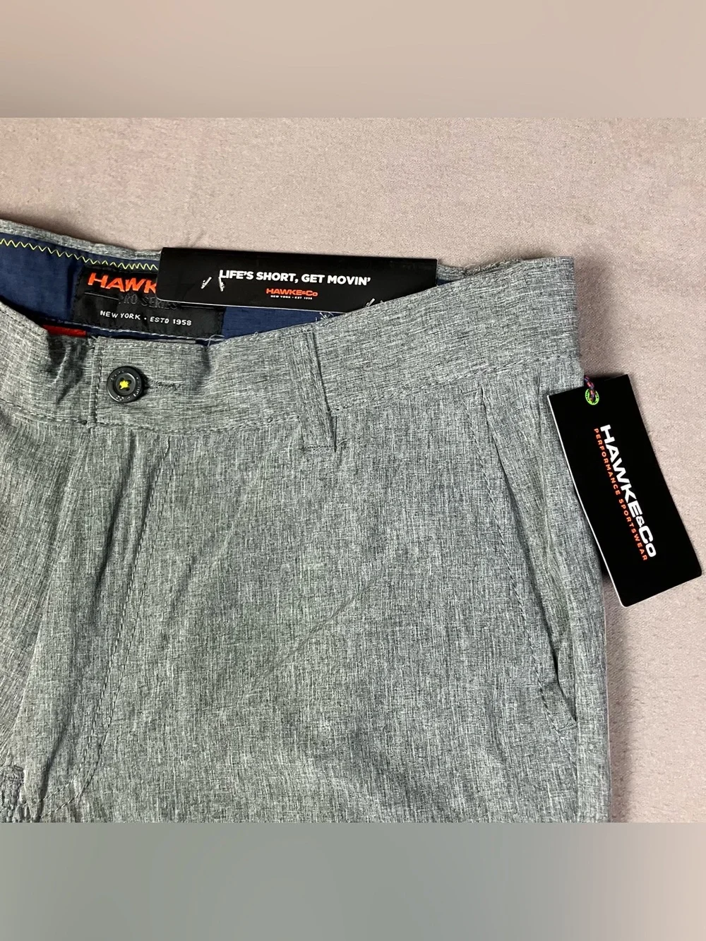 Hawke & Co. Men’s Size 30 Stretch Hybrid Performance Shorts Light Gray NWT!